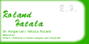 roland hatala business card